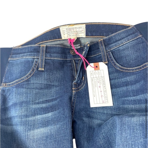 Current Elliott Hatch Dark Nearly Skinny Maternity Stretch Jeans New NWT SZ 26 - Picture 8 of 15